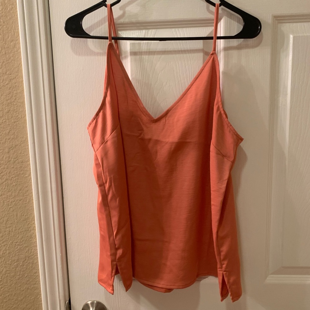 NWT orange cami tank top. Silky material